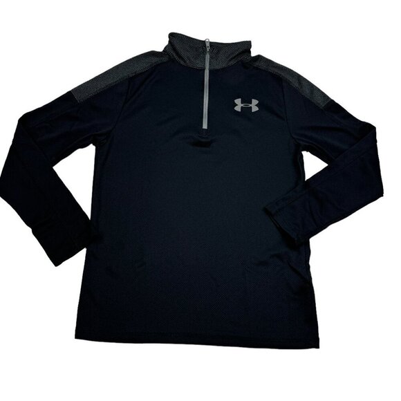 Under Armour Heat Gear Loose Fit 3/4 Zip Pullover Long Sleeve Top Youth SZ L - Picture 1 of 6